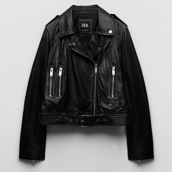 ZARA Genuine Leather Jacket Brand New Size S - Picture 16 of 16